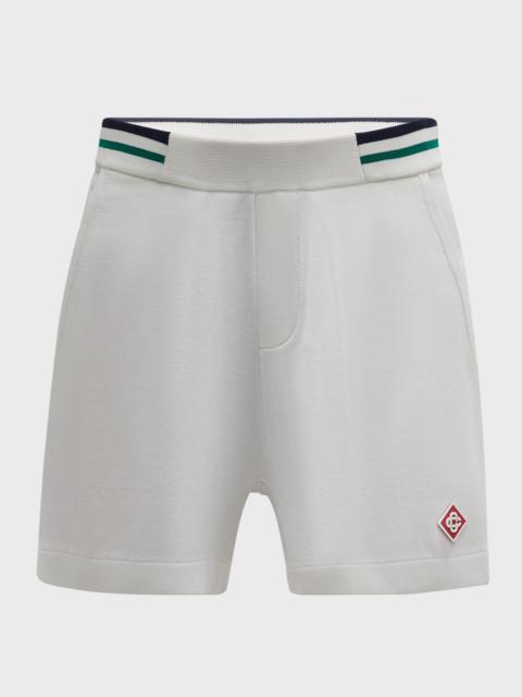 Men's Striped-Waist Tennis Shorts