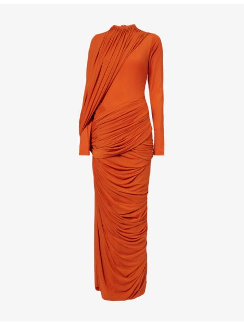 deme Suzie Draped Stretch-Jersey Maxi Dress