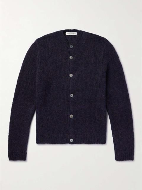 Our Legacy Opa Brushed Ribbed-Knit Cardigan