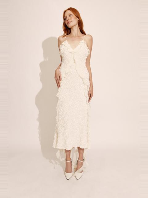 BARDOT Marsella Ruffle Midi Dress In Ivory
