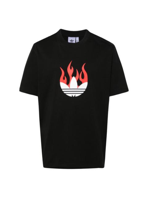 Flames cotton T-shirt