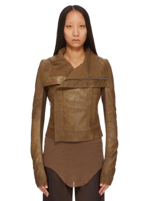 Rick Owens Asymmetric leather biker jacket