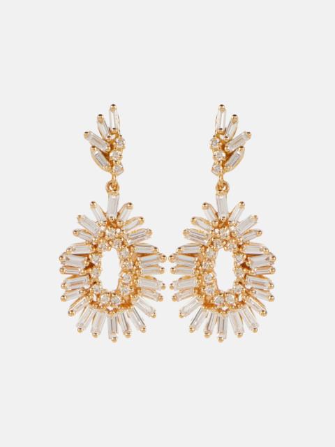 SUZANNE KALAN 18kt gold earrings with diamonds