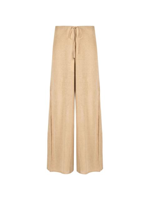 wide-leg linen trousers