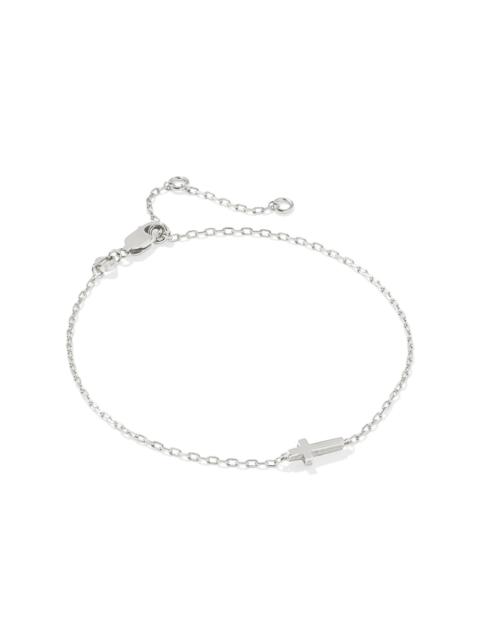 KENDRA SCOTT Cross Inline Bracelet in Sterling Silver