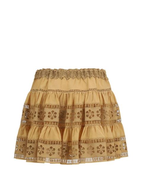 Charo Ruiz Lea broderie anglaise tiered skirt
