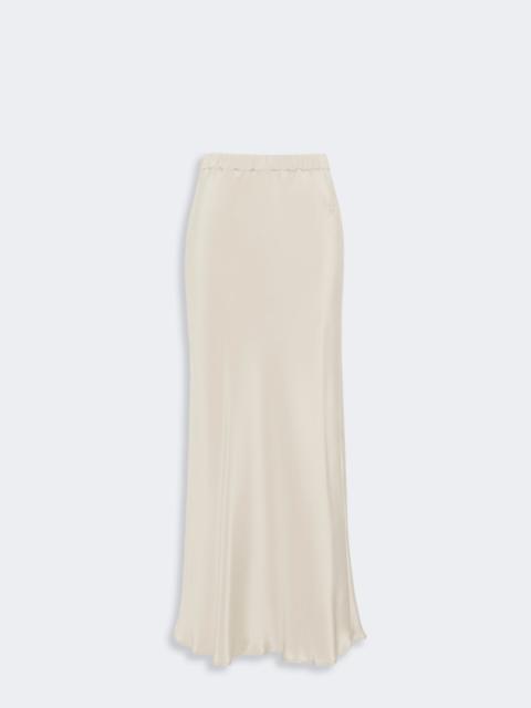 Max Mara SOSPIRO Long, silk crêpe de Chine skirt - STONE