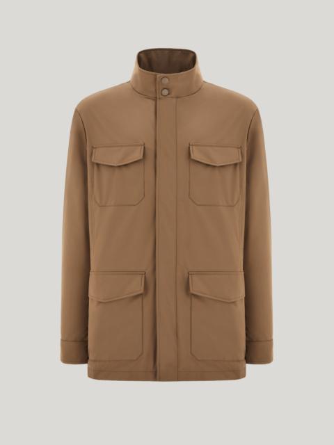 Canali CANALI NUVOLA WALNUT FIELD JACKET IN TECHNICAL FABRIC