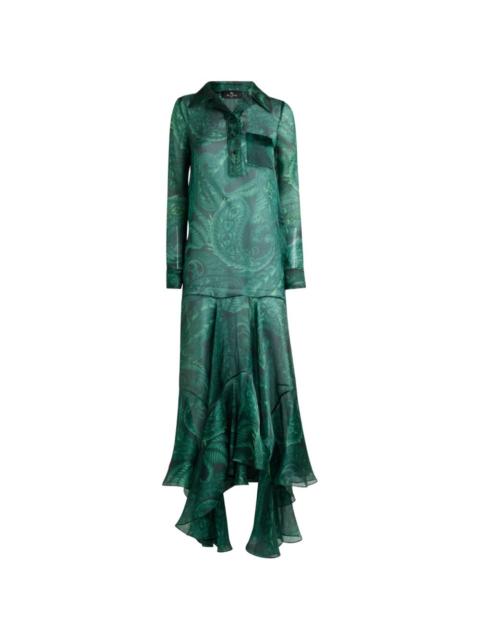 Etro paisley ruffled dress
