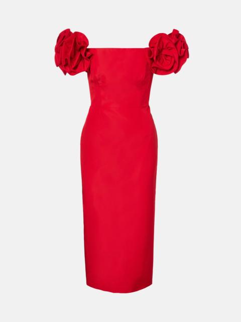 CAROLINA HERRERA Off-shoulder silk cocktail dress