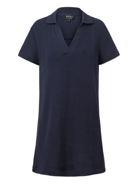 A.P.C. Aliénor textured polo mini dress