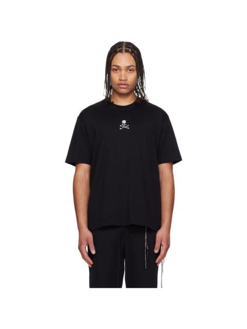 mastermind JAPAN Black Glass Beaded Loopwheel T-shirt
