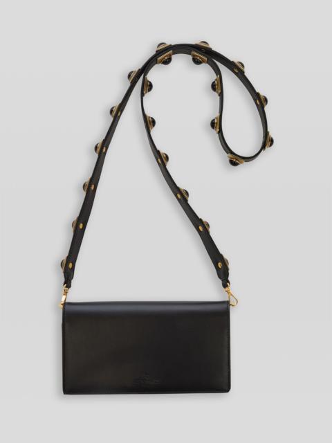 Etro CROWN ME LEATHER PURSE WITH SHOULDER STRAP