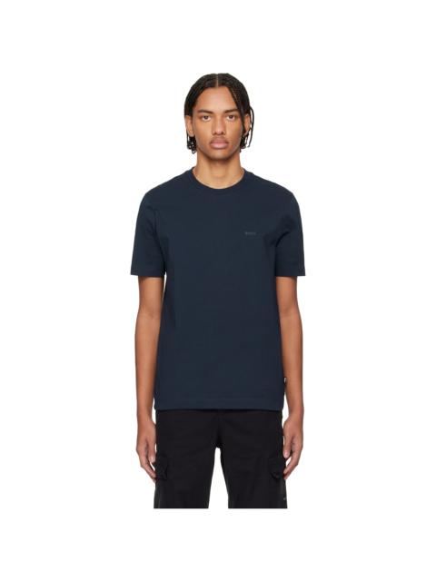 BOSS Navy Logo Cotton Jersey T-shirt