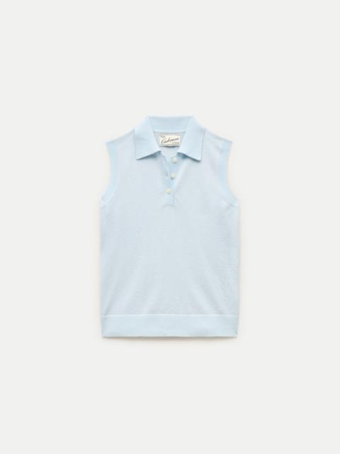 J.CREW Featherweight cashmere polo sweater shell