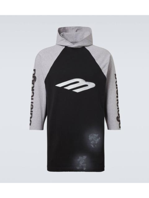 BALENCIAGA 후드 스트레치 코튼 티셔츠