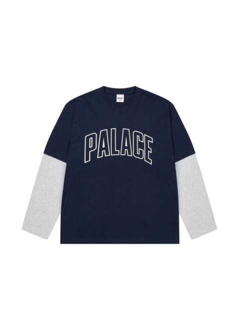 PALACE SURPRISINGLY LONGSLEEVE NAVY / GREY MARL