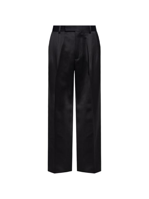 straight-leg tailored trousers