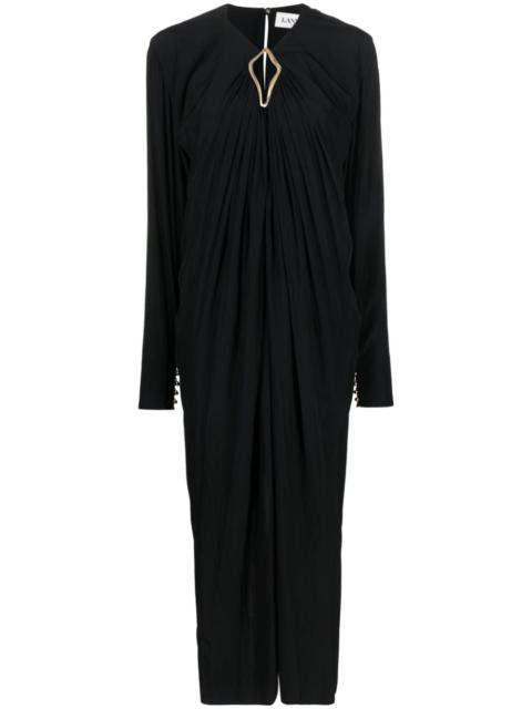 Lanvin draped midi dress