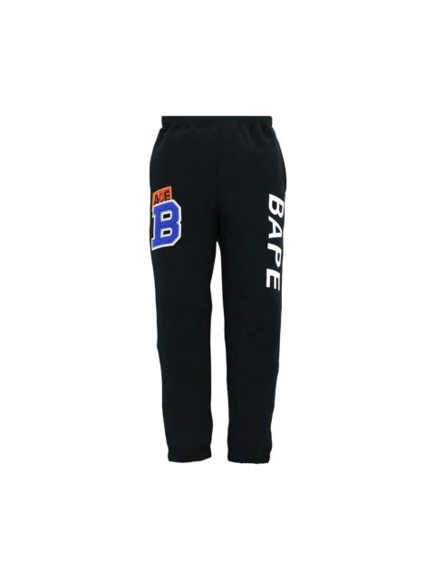 A BATHING APE® BAPE Patch Sweat Pants 'Black'