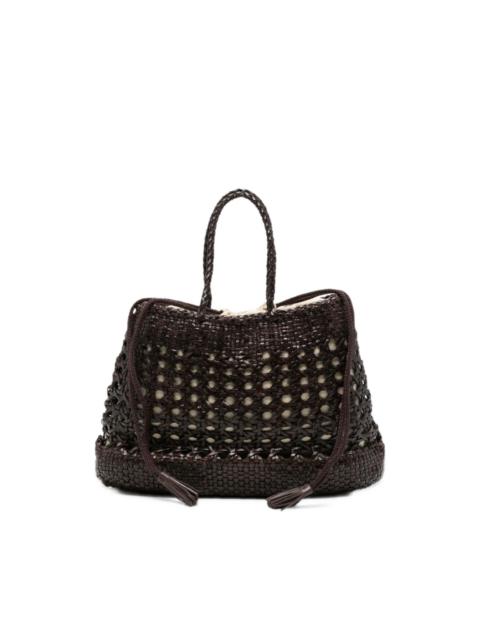 DRAGON DIFFUSION woven-design leather handbag
