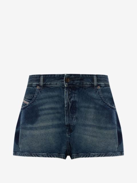 Diesel whiskering-effect denim shorts