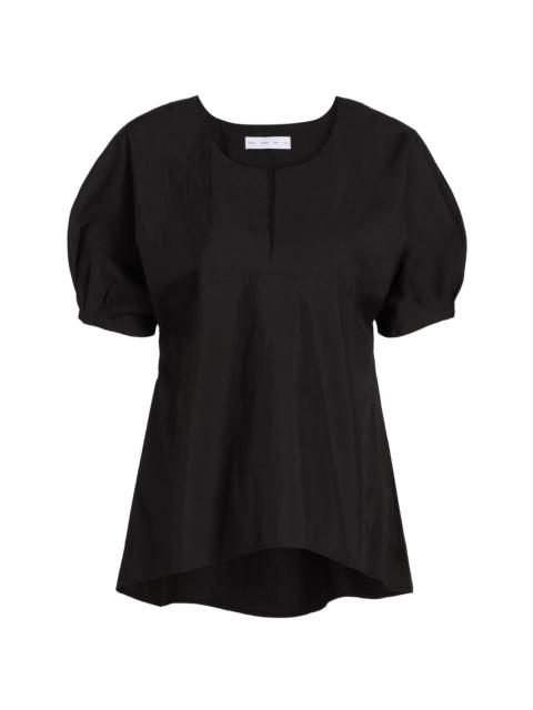 Proenza Schouler Women's Tia Split Neck Cotton-Blend Top - Black