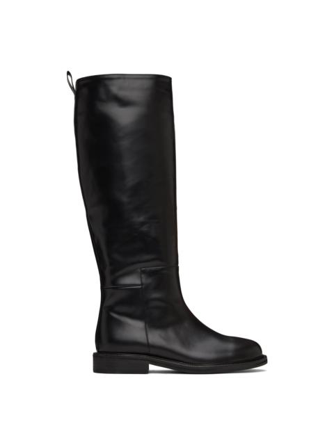 LE17SEPTEMBRE Black Leather Tall Boots