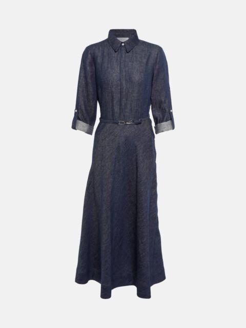 GABRIELA HEARST denim-shirt midi dress