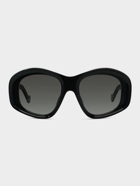 Loewe Men & apos;s Geometric Acetate Sunglasses