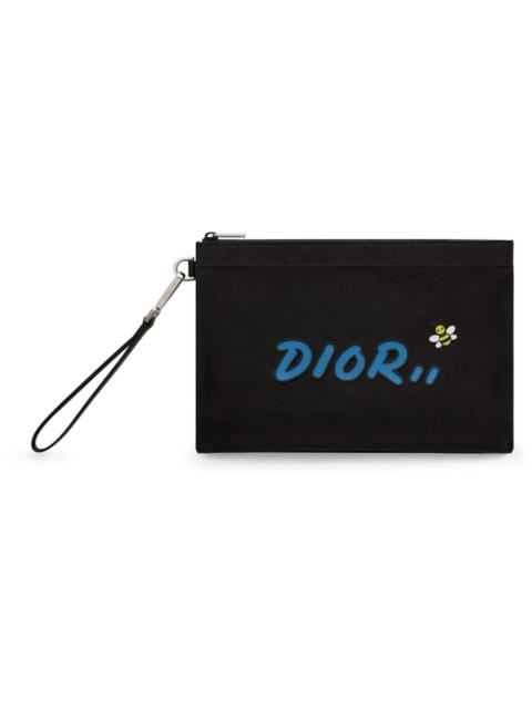 Dior Dior x Kaws Pouch Blue Logo Nylon Black