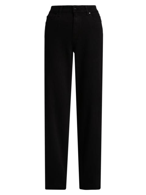 PAIGE Women's Anessa Straight High-Rise Jeans - Black Shadow
