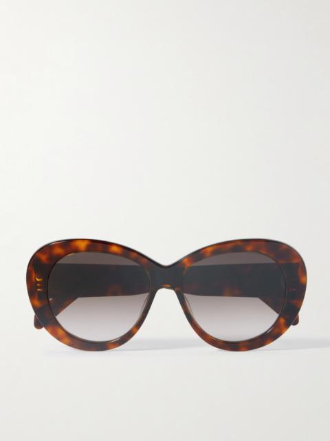 CELINE Triomphe Round-frame Tortoiseshell Acetate Sunglasses