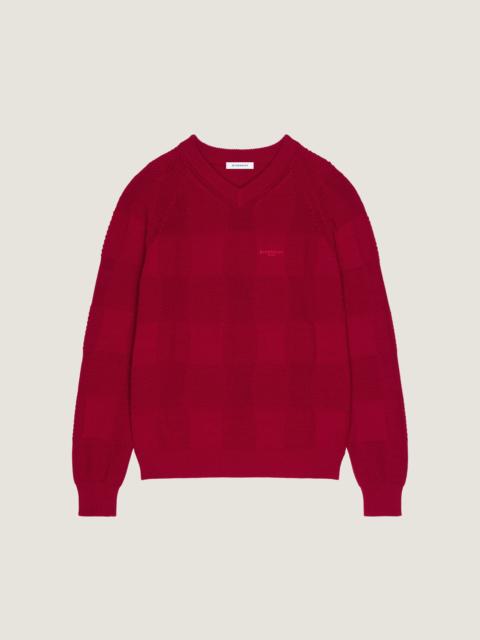 Givenchy CHECKED SWEATER IN COTTON KNIT