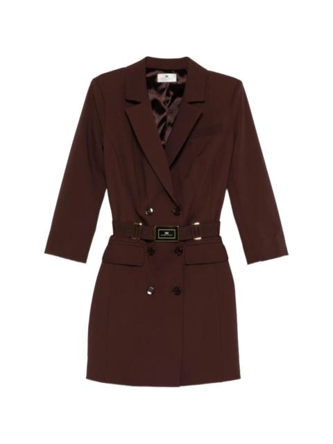 ELISABETTA FRANCHI button belted dress