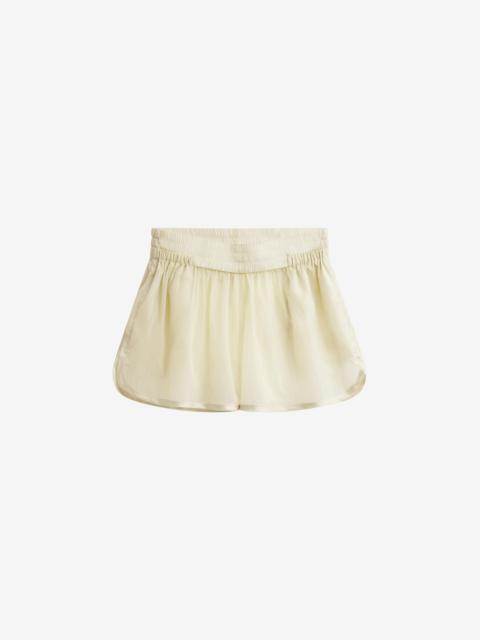 The Frankie Shop Bicos Sheer Mini Track Shorts - Pale Yellow