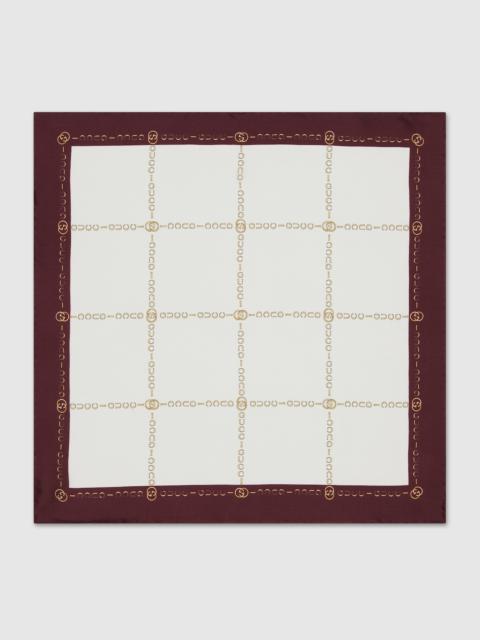 GUCCI Interlocking G Gucci chain silk pocket square