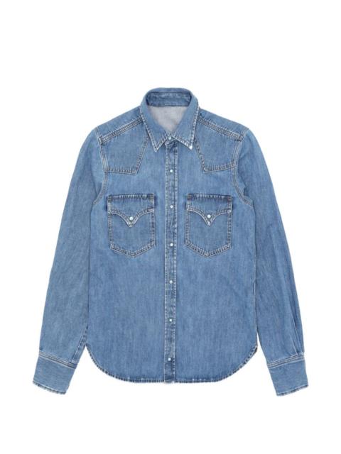 FORTELA Wntex flap pocket western shirt