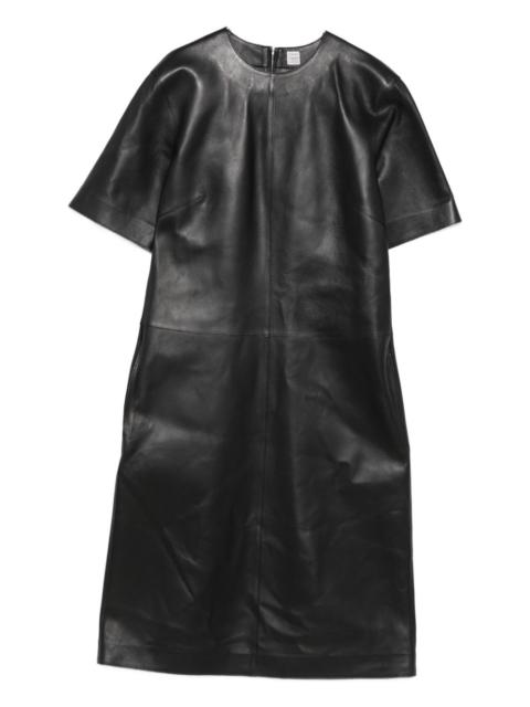TOTEME leather midi dress