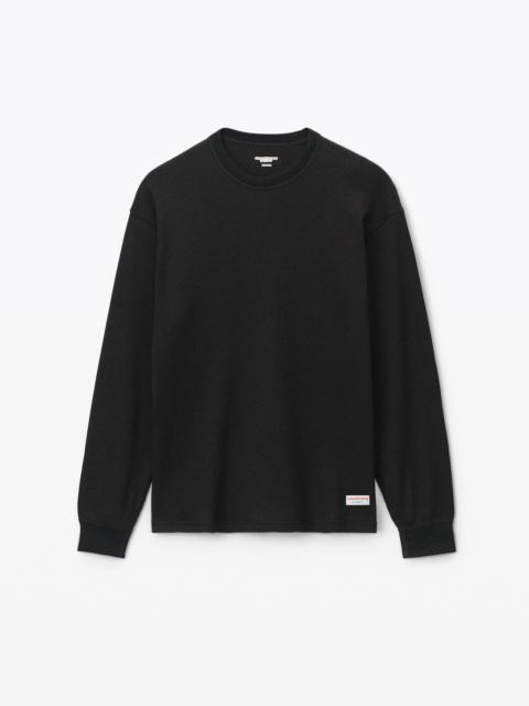 Alexander Wang UNISEX LONG SLEEVE IN COTTON WAFFLE THERMAL