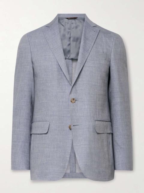 Canali Kei Slim-Fit Linen and Wool-Blend Suit Jacket