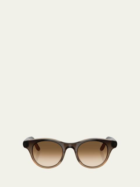 Brunello Cucinelli Acetate Round Sunglasses
