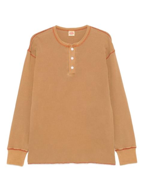 GRAMICCI button-placket waffle sweater
