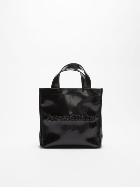 Logo mini shoulder tote bag - Black