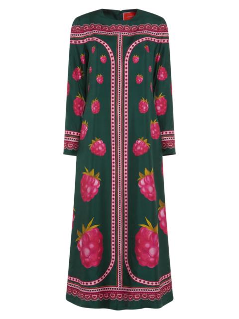 La DoubleJ Women's Long Sleeve Swing Dress - Lamponi Placee Emerald