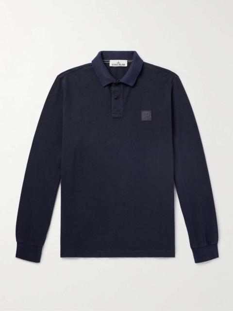 Logo-Appliquéd Garment-Dyed Cotton-Piqué Polo Shirt