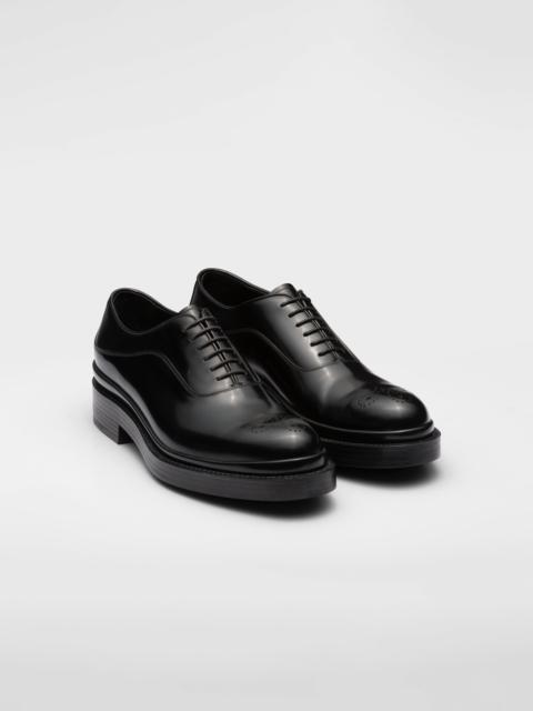 Prada Brushed Leather Oxford Shoes
