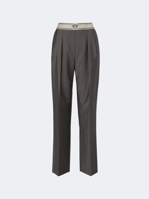 VERSACE Wool and mohair straight pants