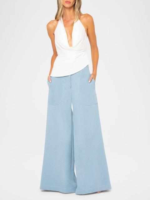 JBQ Oslo Chambray Wide-Leg Pants