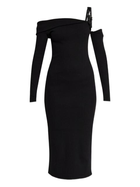 VERSACE JEANS COUTURE buckle-detail midi dress